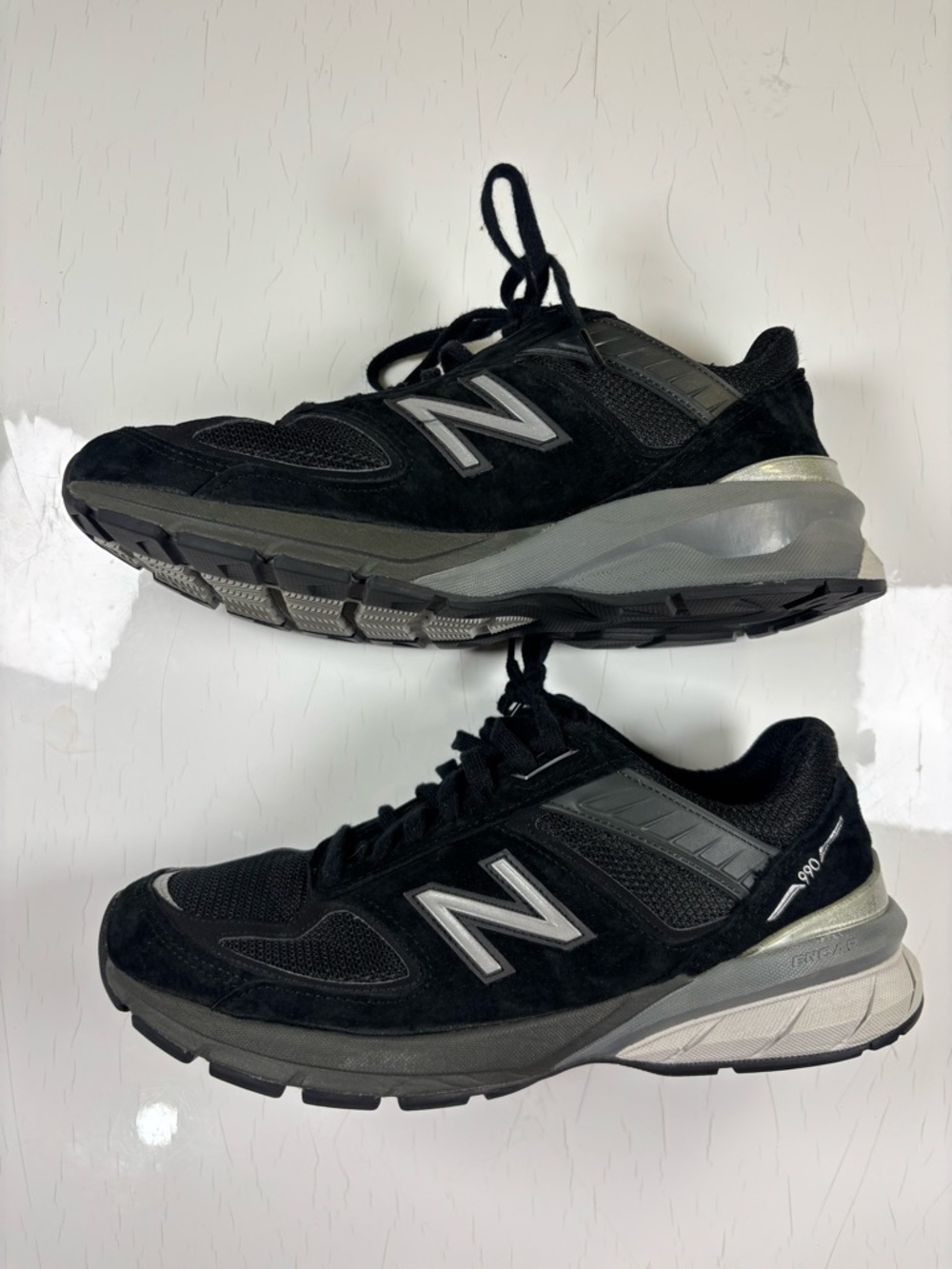 New Balance 990 Black Women's Athletic Sneakers - 9.5